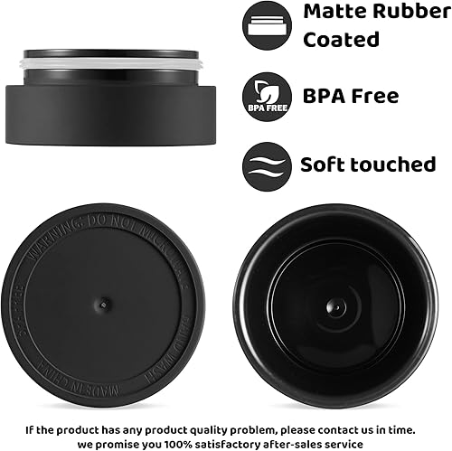 Miniatura 5 de MEWAY Paquete de 4 vasos delgados de 20 onzas de acrílico de doble pared con tapa y popote, vasos de plástico reutilizables de color pastel mate con