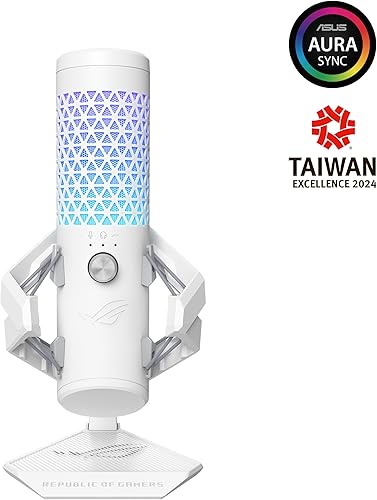 Miniatura 8 de ASUS ROG Carnyx - Micrófono USB para juegos (cápsula de condensador de 0.984 in, 192 kHz24 bits, cardioide, filtro de paso alto, filtro pop