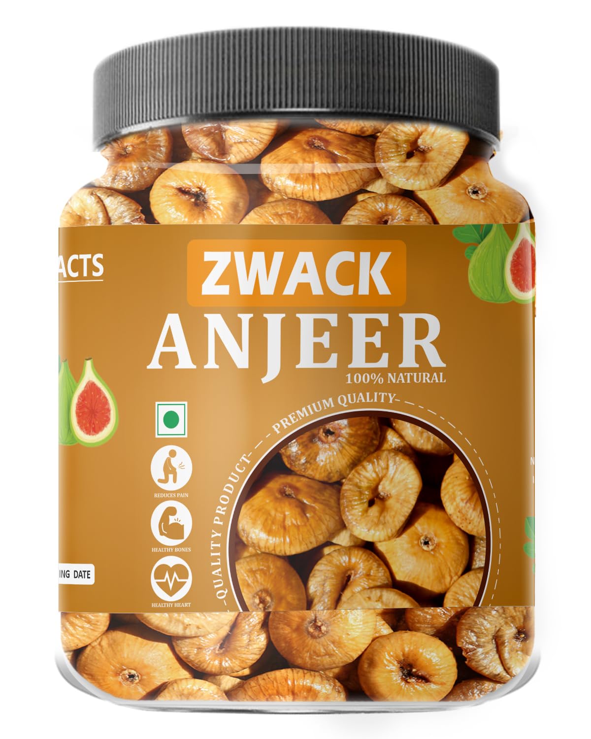 ZWACK 400gm Dry Fruits Afghani Dried Anjeer Figs Anjir Rich Source of Fibre Calcium & Iron | Low in calories and Fat Free | Non-GMO Dried Figs (400gm) (B0D7HW27L1) Amazon Price History, Amazon Price Tracker