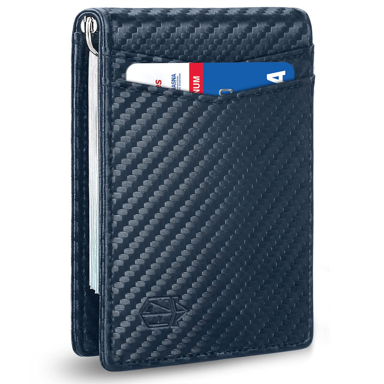 ZitahliWallet for Men-6 Slots ID Window-Mens Wallets-Slim Wallet Classic Spring Money Clip RFID Blocking-Gift for Men