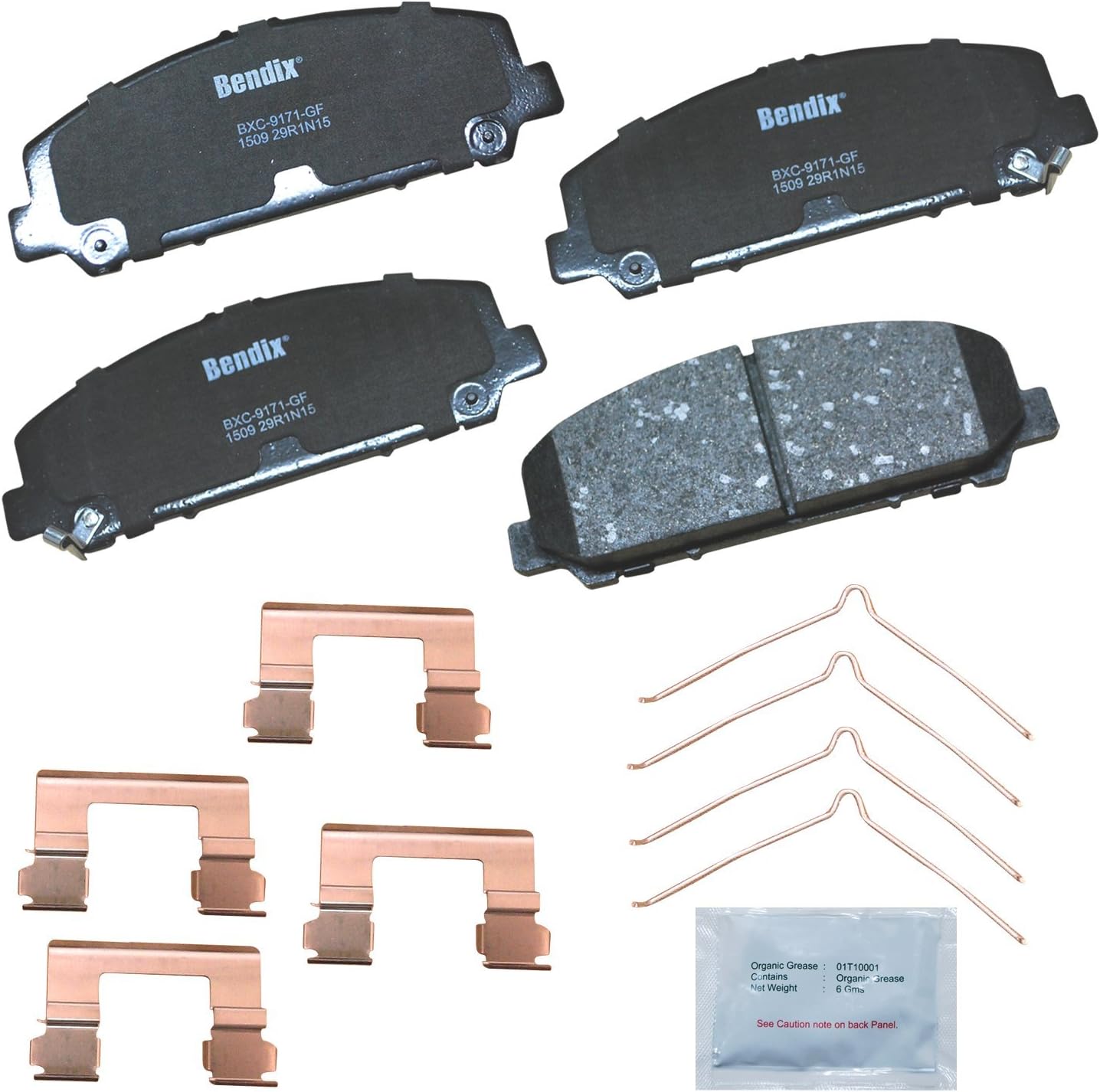 Bendix Priority 1 Ceramic Front Disc Brake Pad Set for