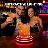 Smart Coaster Cocktail Machine, Portable Cocktail Maker, Interactive Lighting with Built-in Smart Sensing Tech, Easy to Clean & Carry, for Home, Party, Club Drinks
