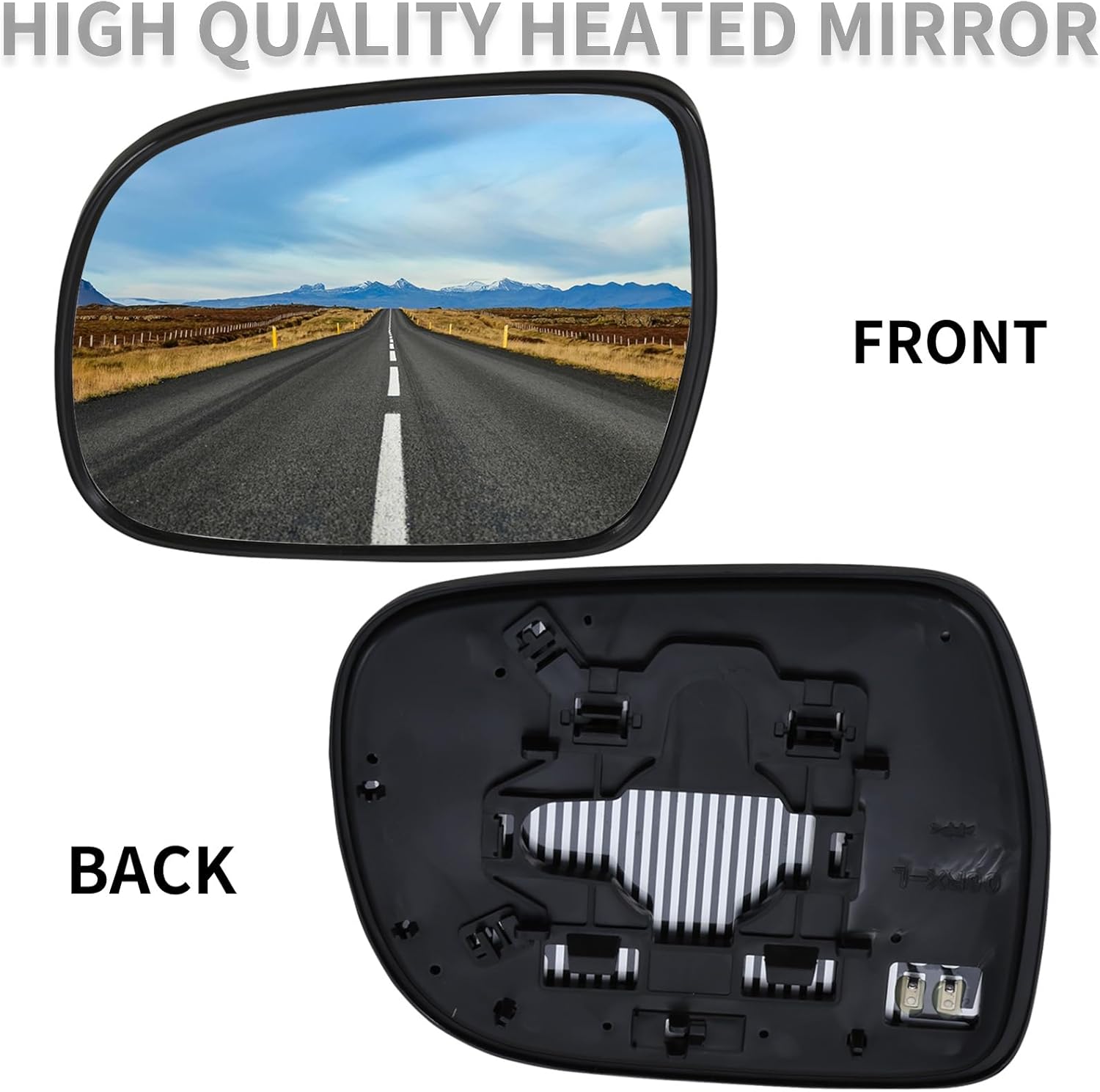 Driver Side Mirror Replacement for Lexus RX330 2004-2006 RX350 2007-2009 RX400h 2006-2009 - Mirrors Glass, Left Side Rear View Mirror Glass with Power Heated