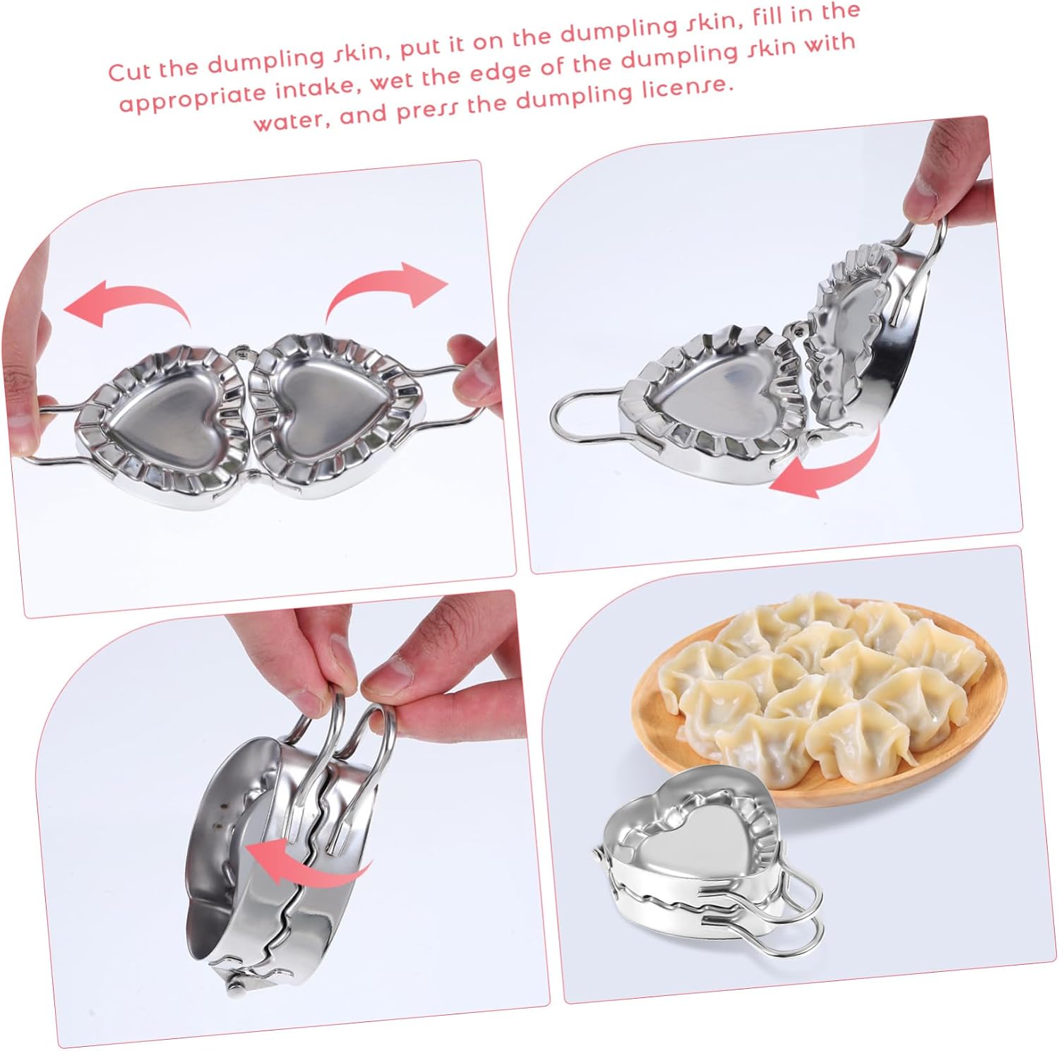 Alipis 2Sets Dumpling Maker Mold and Cutter Professional Pierogi Press with Cutter and Spoon for Home and Restaurant Dumpling Preparation