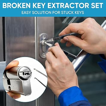 12 Pcs 0.15-0.4 mm Broken Key Extractor and Lock Removal Set