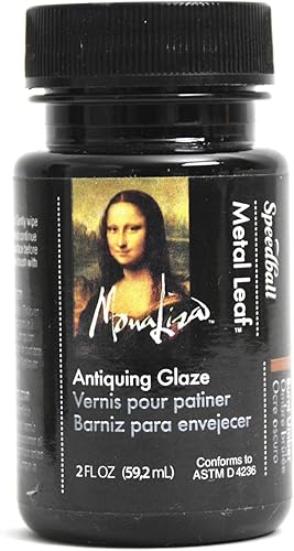 Speedball Mona Lisa Antiquing Glaze para proyectos de hoja de metal Fabricado en Estados Unidos 2 onzas
