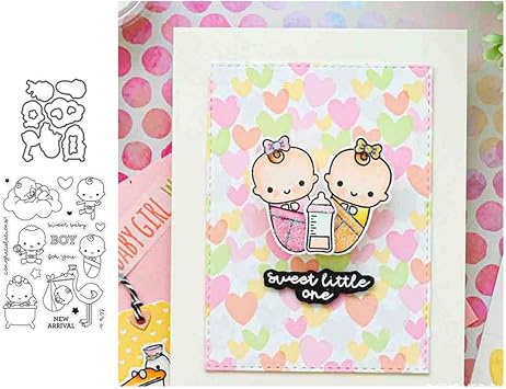 Sweet Baby Silicone Stamp and Die Sets for Card Making Craft, DIY Embossing Photo Album Decorative