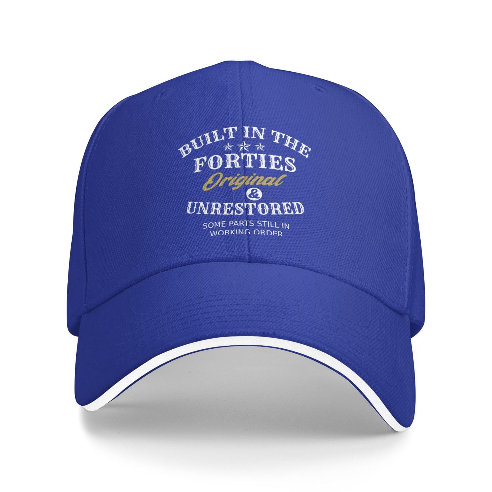 Built in The Forties Original Unrestored Some Parts Still in Working Order Hat Men Funny Mesh Hats for Summer, Blue-11, One Size