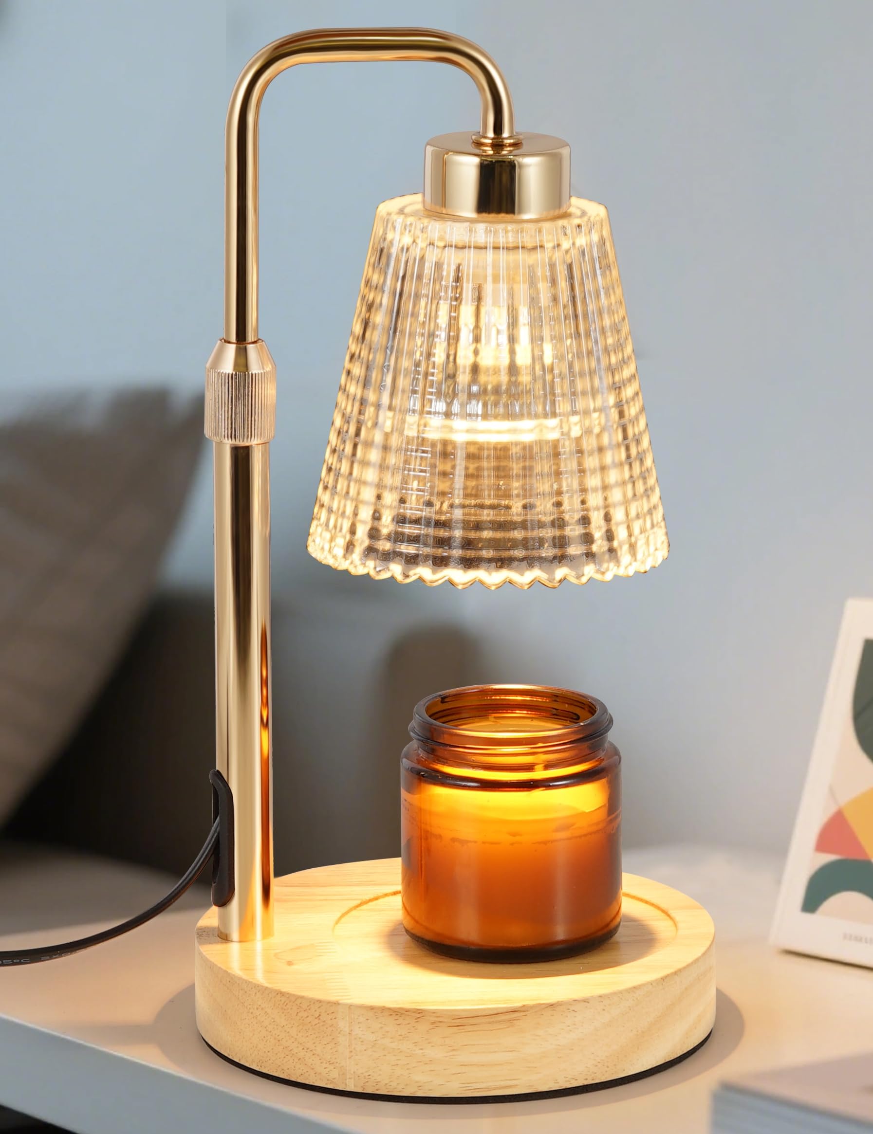 GODONLIF Candle Warmer Lamp with Timer Dimmable, Birthday Gifts for Women Mom, House Warming Gifts New Home Decor, Wax Melt Warmer for Jar Candles with 2 Bulbs