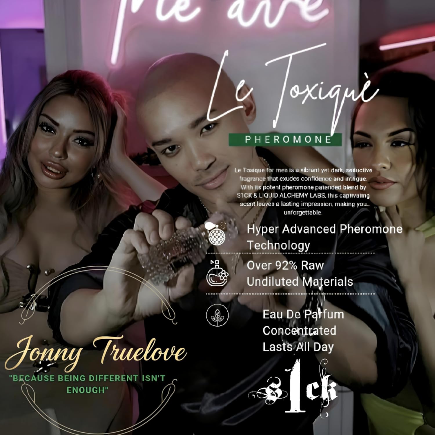 S1CK - Le Toxique Pheromone-Infused Cologne for Men Raw Pheromone Cologne Attraction Lasting Spray USA-Made Bold Strength Scent for Him - Image 3