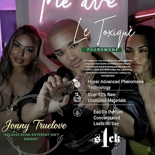 Miniatura 3 de S1CK Le Toxique - Colonia con infusión de feromonas para hombres, feromonas crudas, atracción de colonia, espray duradero, hecho en Estados Unidos,