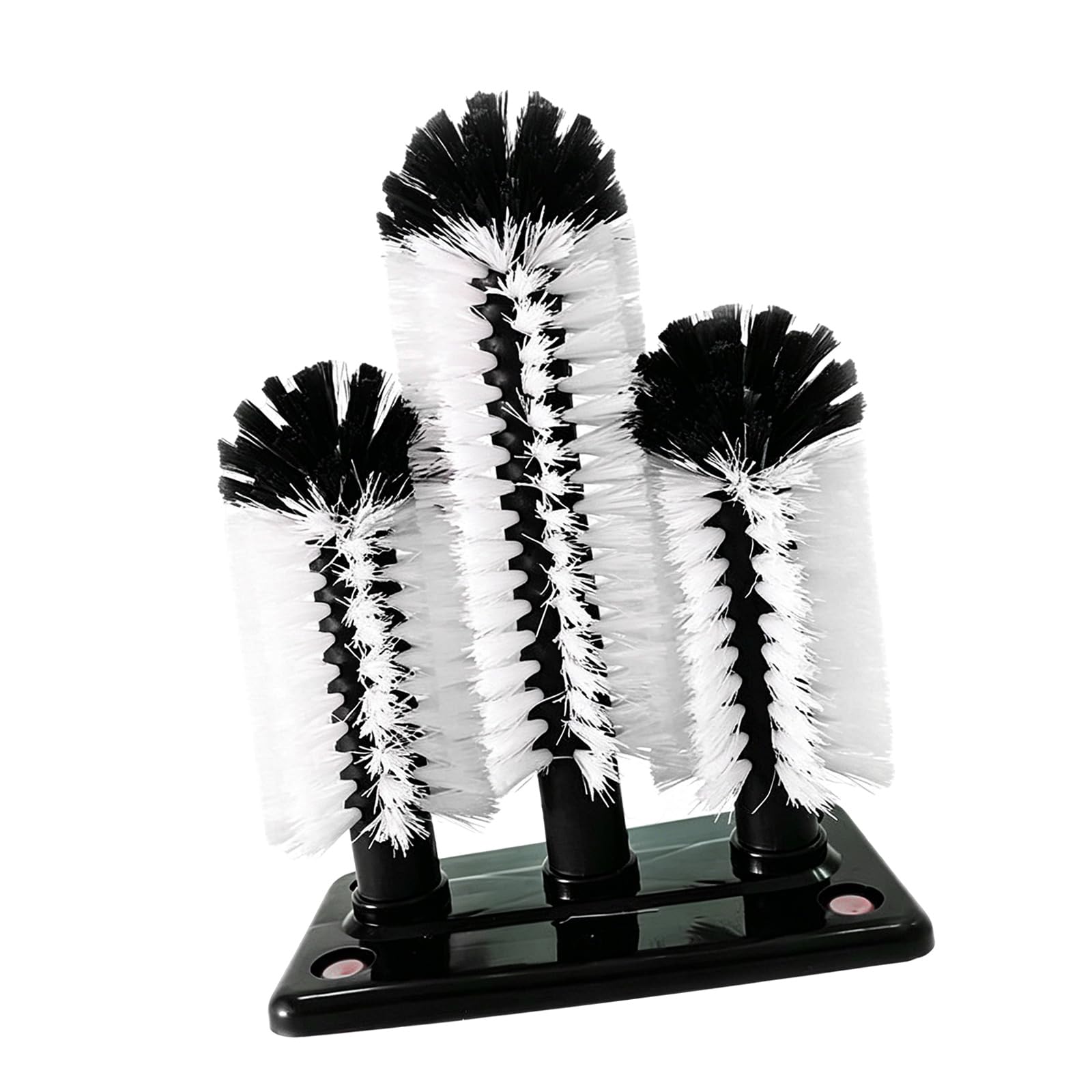 Water Bottle Cleaning Brush Glass Cup Washer with Suction Base 3 Head Bristle Brush Glass Cup Washer Brushes Cleaner Water Bottle with Suction Base