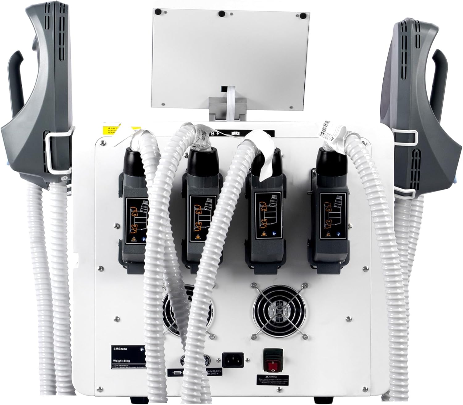 Zadní view of TAIXL Body Sculpting Device showing connection ports