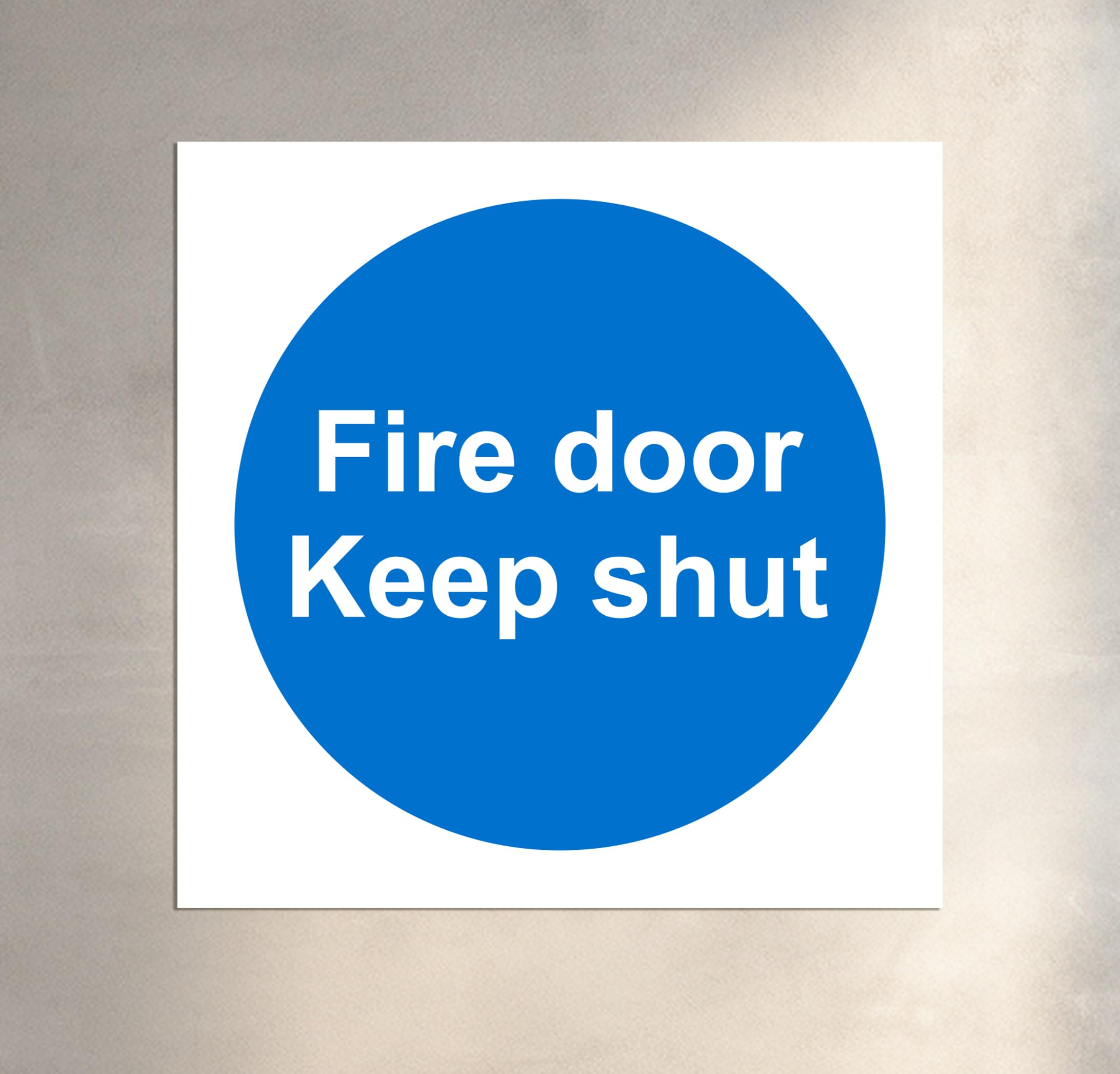 Fire door keep shut safety signs - Pack of 10 stickers 100mm x 100mm Case (Pack of 2)