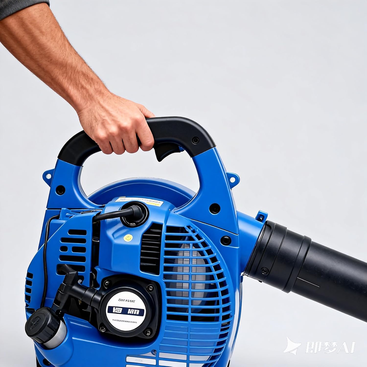 25.4CC Gas Powered Leaf Blower,275.45CFM 2-Stroke Commercial Handheld Gas Blower with Collection Bag,Powerful Grass Sweeper for Lawn Care, Snow Blowing & Yard Cleaning (Blue)