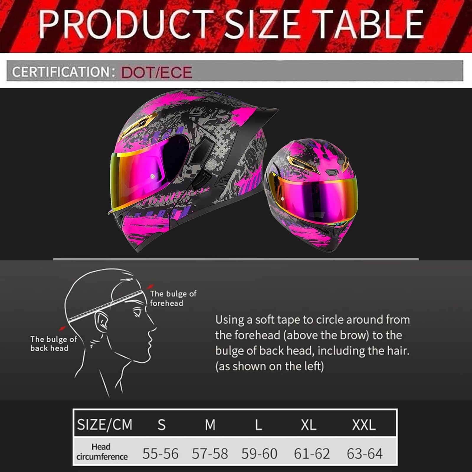 Modułowy Kask Integralny Motocyklowy Z Klapą – Podwójna Wizjera Słoneczna, Rękawice I Maska Antypyłowa, Dorośli Unisex, Na Całe Lata, Certyfikatem ECE/DOT – Cruiserów I Skuterów.