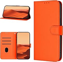 Case for iPhone 11, PU Leather Book Case [Card Slots] Premium Flip Wallet Case, Shockproof Wallet Case Cover for iPhone 11 (Orange)