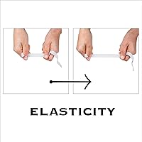 Vista 4 de SINGER 76012 Tejido elástico de poliéster, 1/2 pulgada x 1-1/2 yardas, blanco