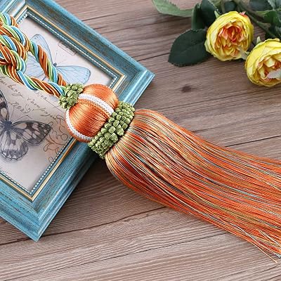 2 Pcs Fashion Curtain Tiebacks Holdbacks Tassel Ropes Fringe Tie Backs Straps Elegant Home Decor Curtain Holder
