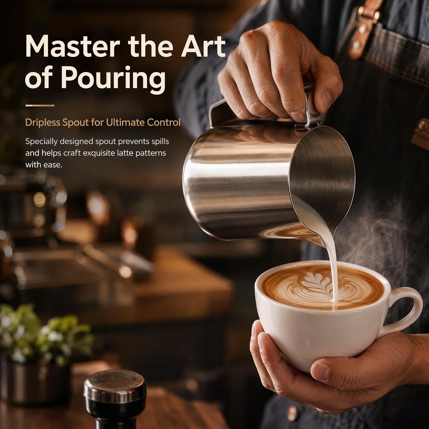 2 Pack Milk Frothing Pitcher 32oz Milk Steamer Cup Espresso Steaming Pitcher Coffee Bar Accessories Milk/Coffee/Cappuccino/Latte Art Steam Pitchers Milk Jug Cup