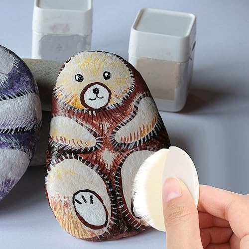 Miniatura 3 de 8 piezas aplicador de pinceles de pintura de diamante, accesorios de pinceles planos para dibujo de artista, para gesso, barnices, pintura al óleo,