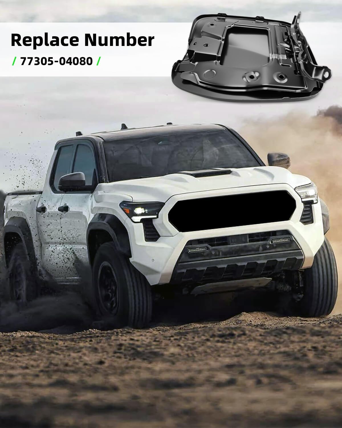 Fuel Door Cover Fit for Toyota Tacoma 5FT Bed 2016-2023 Replace 77305-04080 Fuel Filler Lid Fuel Gas Door Cover