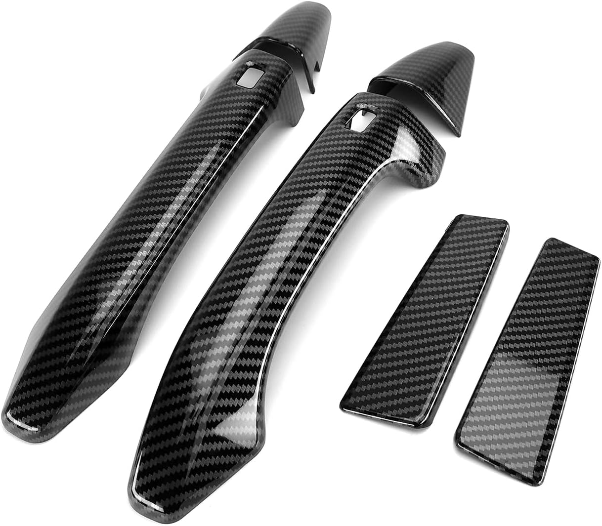 ABS Car Exterior Door Handle Cover Set Outside Door Handle Cover Compatible with Kia K4 2025-2026 Accessories (Carbon Fiber Style)