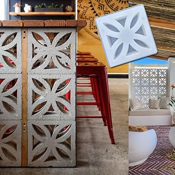 Windmill Breeze Brick Concrete Molds and Forms for Wall Decoration DIY Cement Furniture