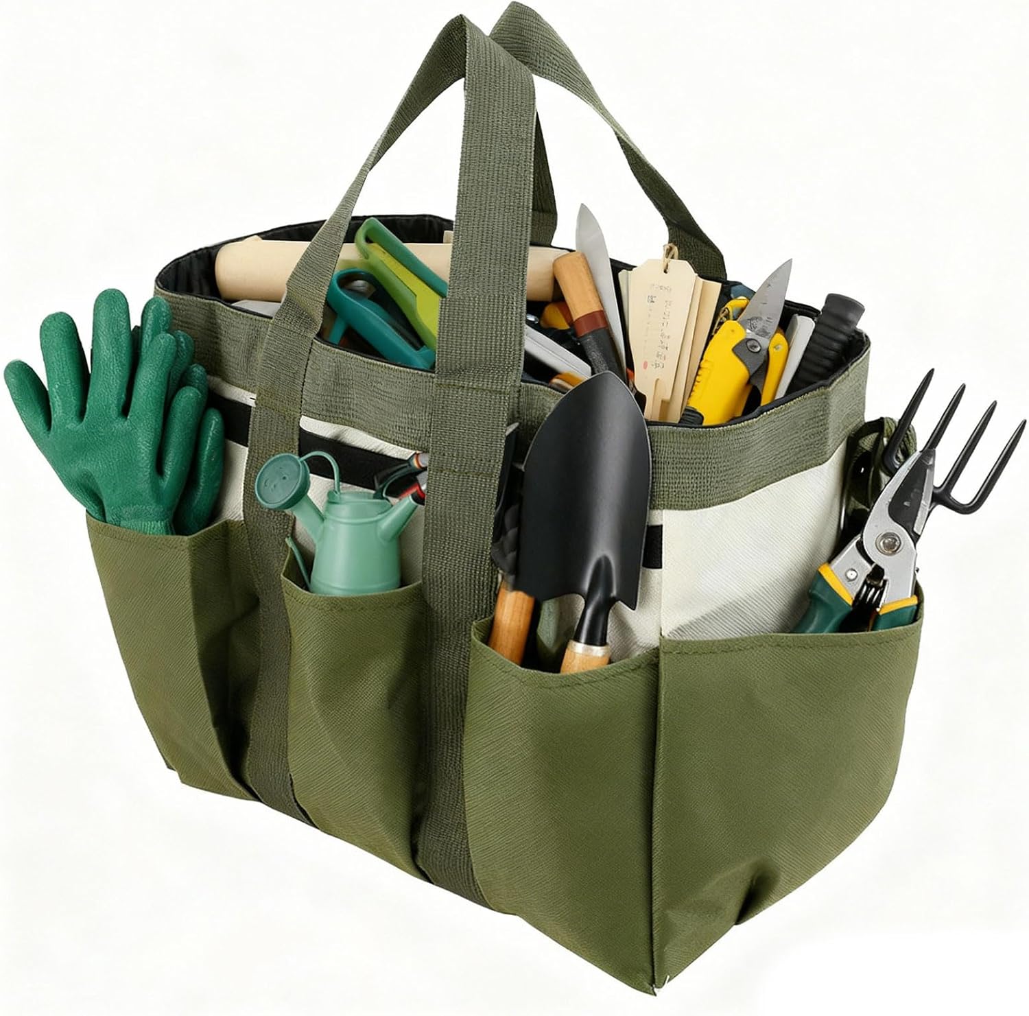 Garden Tool Holder Bag With 8 Pockets, Elastic Straps, And Sturdy Handles, Heavy-Duty Oxford Organizer Keeps Gardening Tools Neat And Accessible, Ideal for Men And Women (1 PC)
