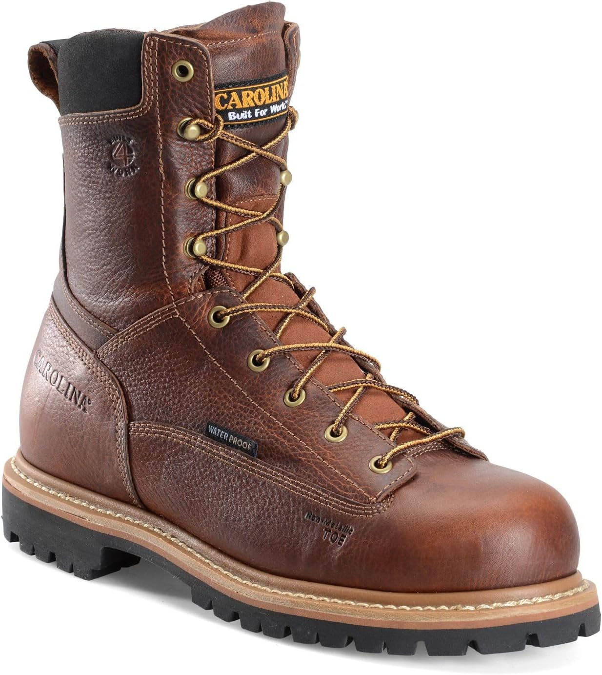 Carolina Grind 8" Composite Toe Waterproof Work Boot - Durable Men's Industrial Workboot, Slip-Resistant, EH Rated
