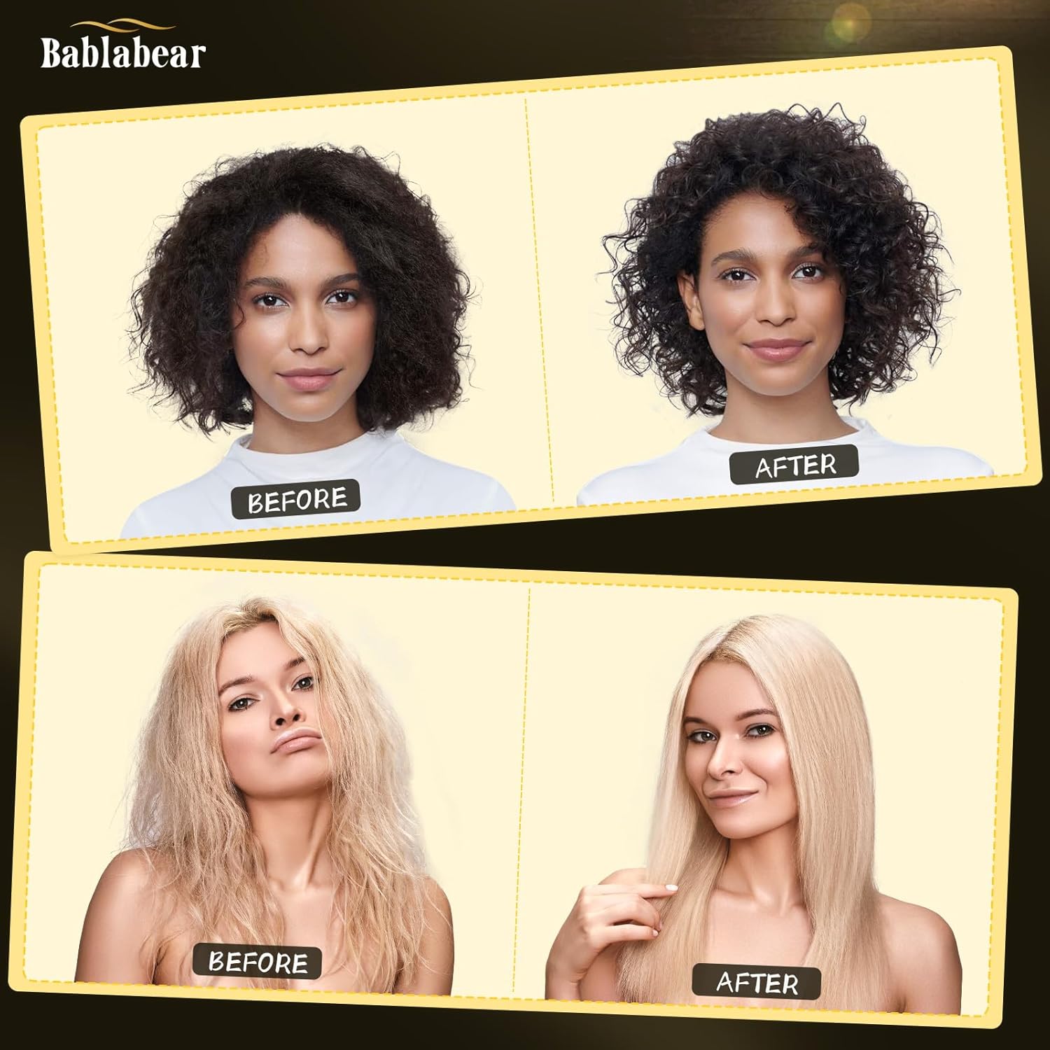 Bablabear black hair dye shampoo+batana oil