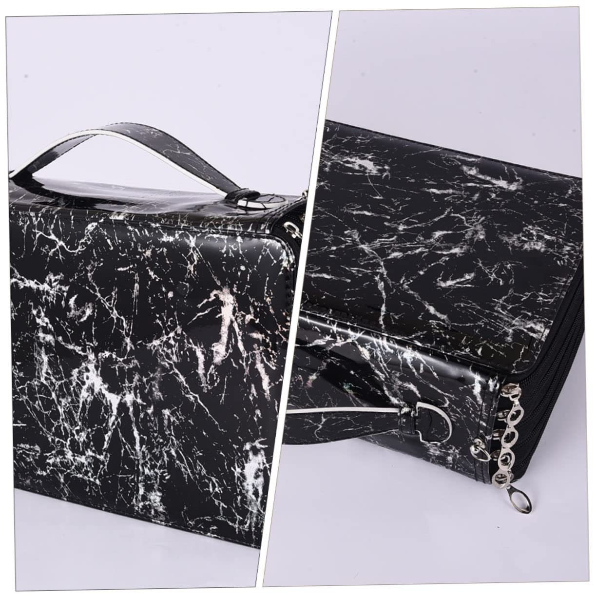 Astuccio Multistrato per Matite e Penne, Oxford Nero, Chiusura a Cerniera, Portatile e Multifunzionale la Scuola