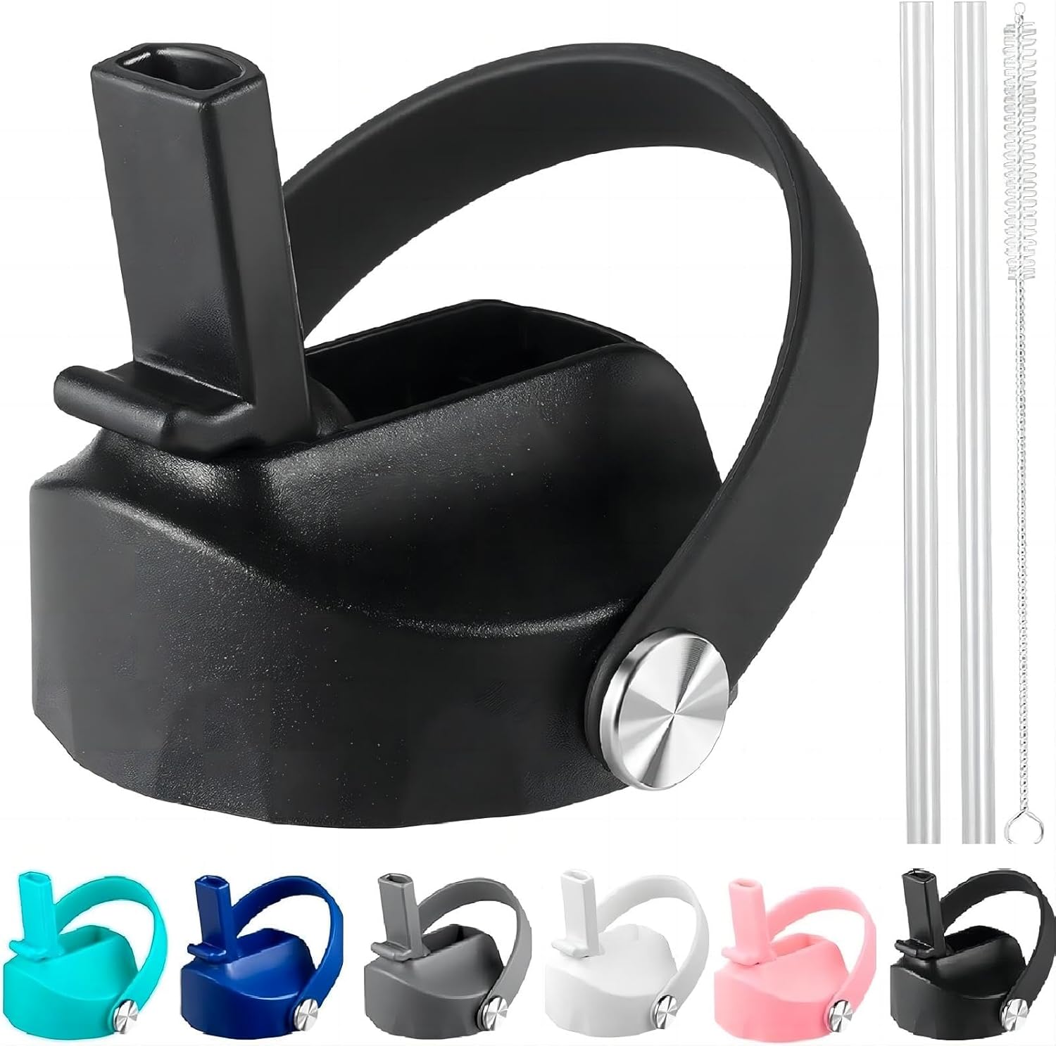 KMN Straw Lid for Hydro Flask Wide Mouth, Lids with Straw for Hydroflask Wide Mouth 32 40 oz, Top Replacement Cap Sport Lid Accessories