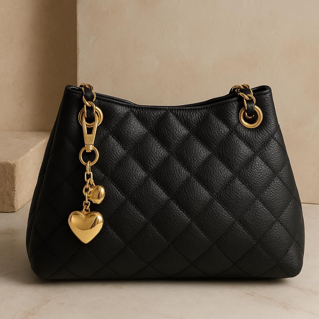 14K Gold Plated Heart Charm Keychain with Gift Box, Anti-Fade Bag Accessory for Women image 4