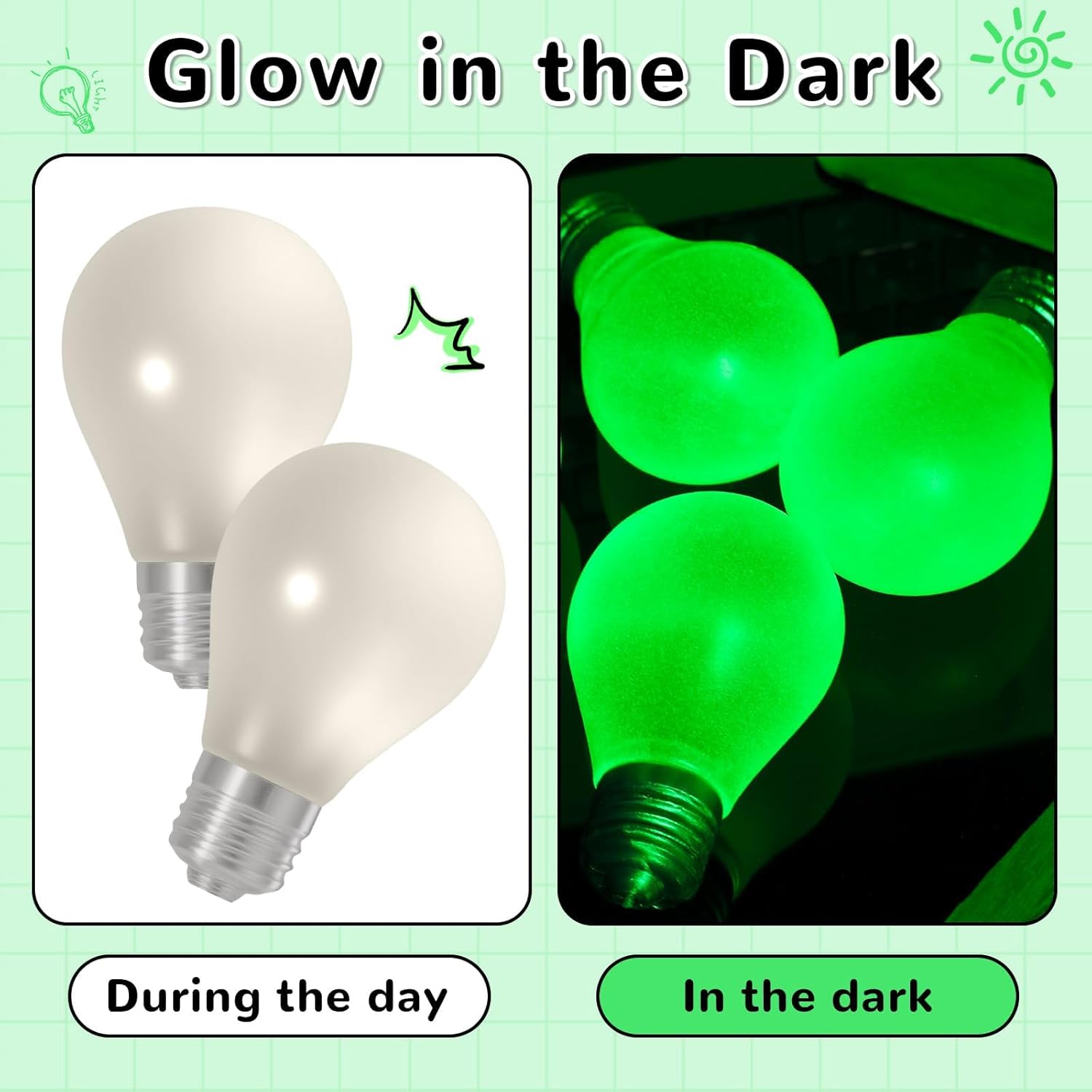 2Pcs Glow in The Dark Light Bulb Squishy Toy Lamp Bulb Fidget Sensory Toys Luminous Decompression Toy Stress Relief Squishies Soft Squeeze Gifts for Adults Birthday Party Favors Anxiety Relaxing