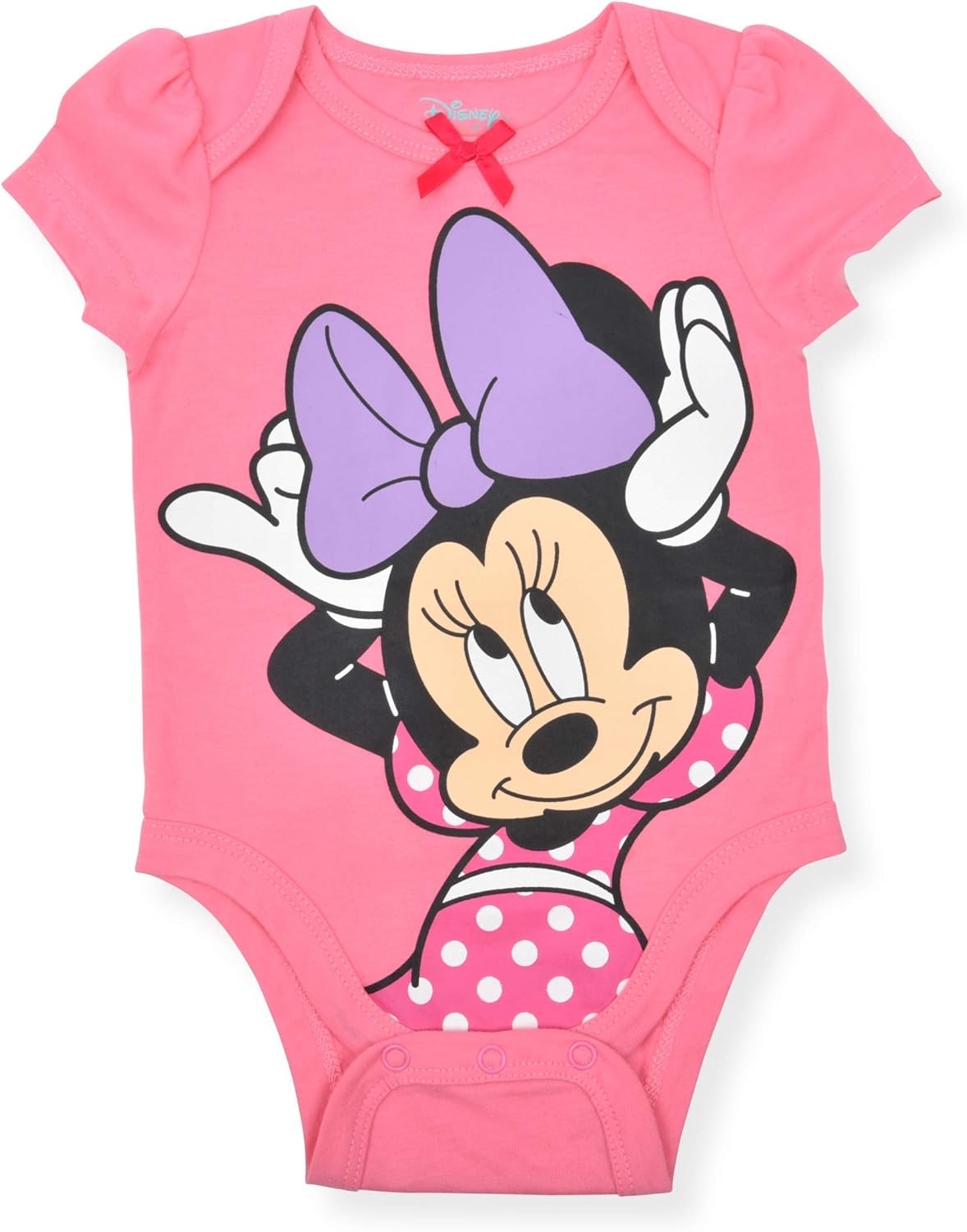 Miniatura 4 de Disney Minnie Mouse - Paquete de 5 mamelucos para niñas recién nacidas y bebés rosablancoamarillo Blanco