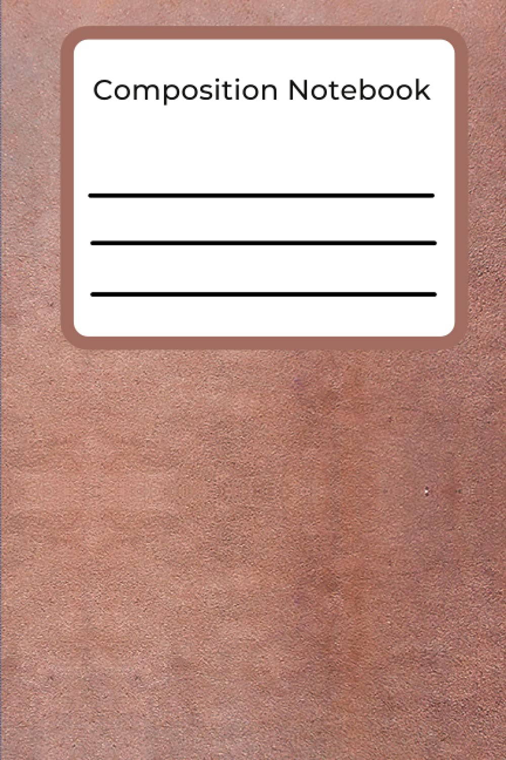 Composition Notebook: Red Leather Look