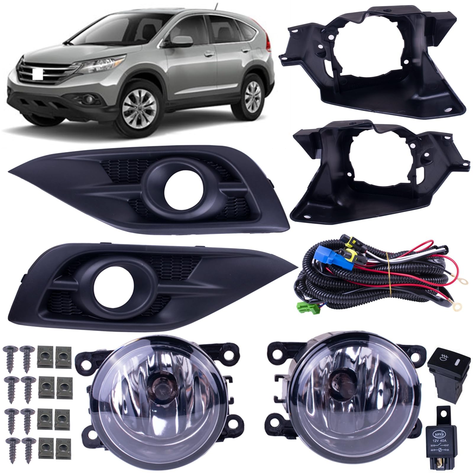 CR-V RW USフォグランプ Amazon.com: Prefer Warehouse Fog Lights Kit Compatible With Honda