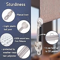 Vista 3 de Kit de repuesto universal para sombrilla, kit de salto elástico, correa para parasol, resistente a la intemperie, compatible con persianas