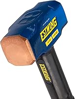Vista 2 de Estwing Martillo de trineo de cobre de 4 libras para uso en metalurgia/automoción/minería, cabeza bloqueada de acero, mango indestructible de 12
