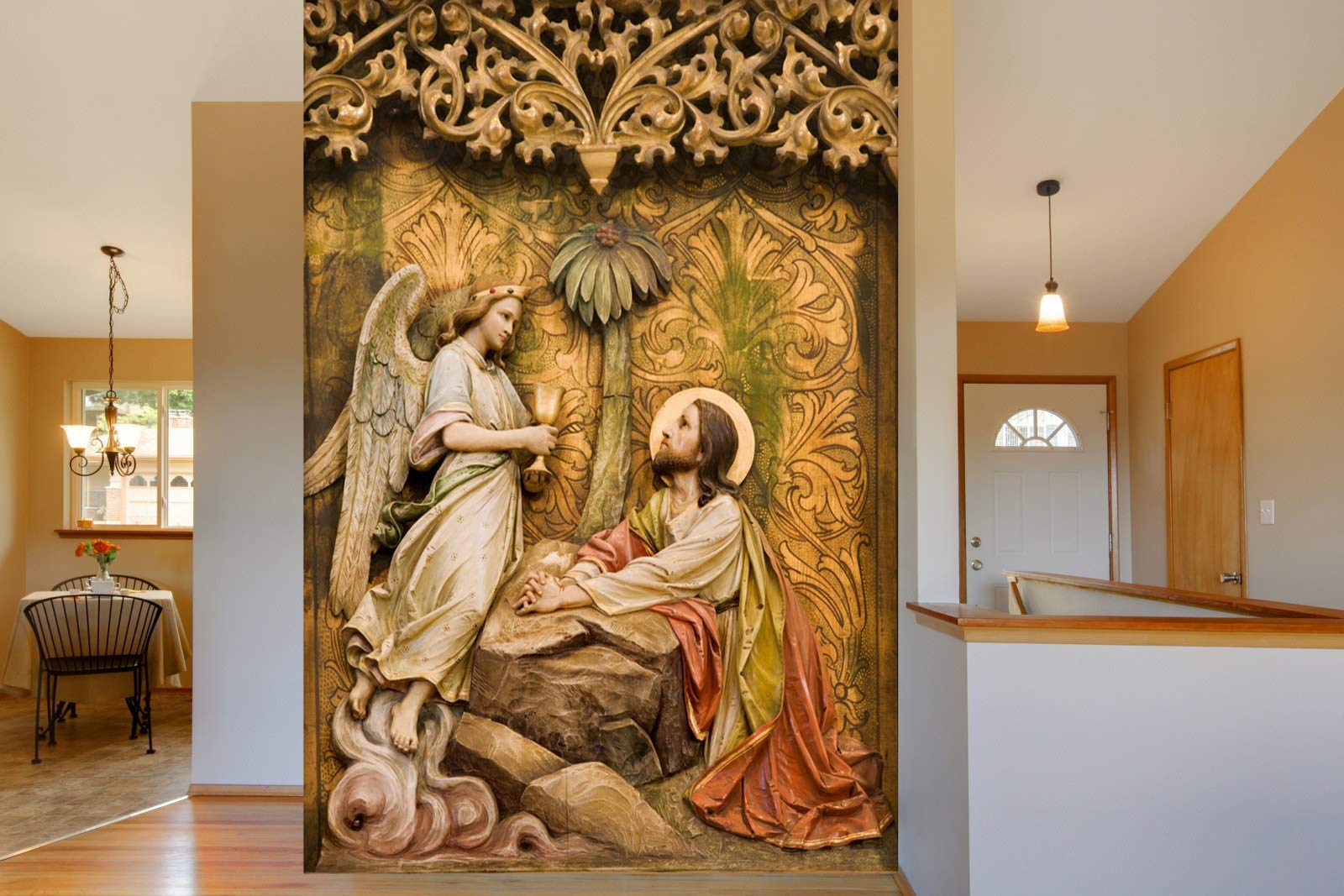 999STORE 3D Print Latest Door Living Room Bed Room Home Hall Wall Stickers Sheet roll Mural White Angel and Jesus Mural Wallpaper for Living Room (Vinyl Self Adhesive 24X36 Inches) NonW230835 (B07R6DJ5SM) Amazon Price History, Amazon Price Tracker