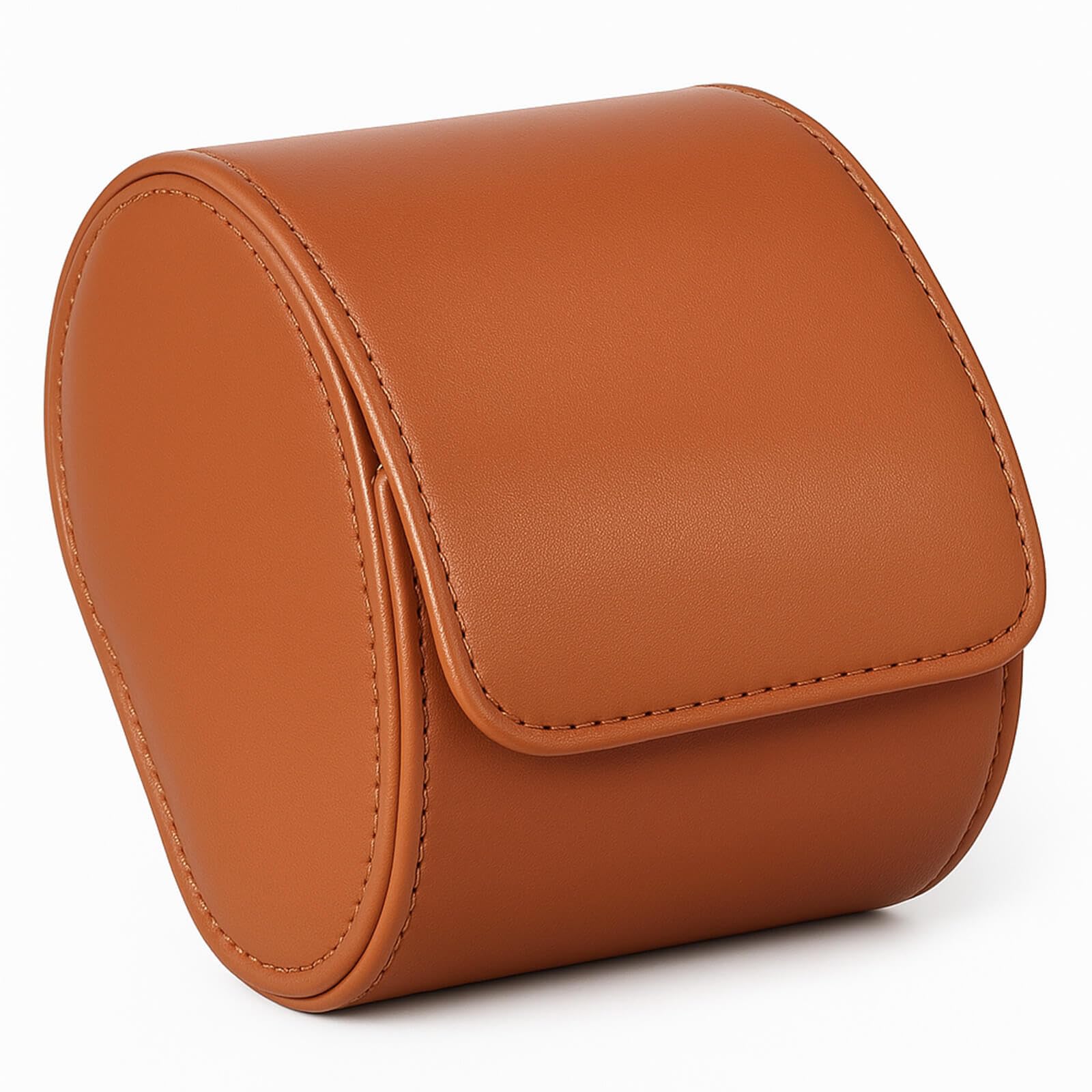 Homde Travel Watch Box Leather: Traveling Case for Men - Luxury Watch Roll for Wristwatch on the Go (brown, M)