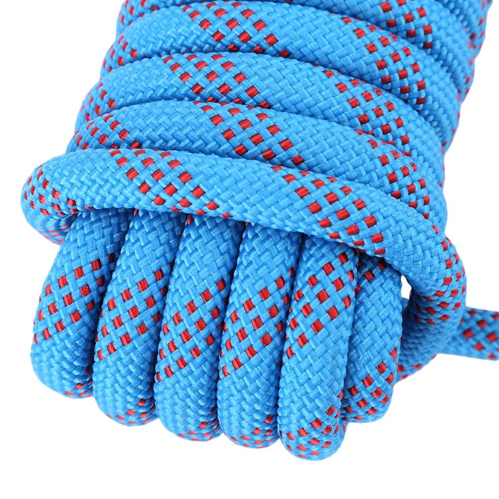 12mm Corda da Arrampicata, Corde di Sopravvivenza con Cordino da Paracord con Moschettone Accessorio per Corda Rampicante(10M) Protezione d'emergenza