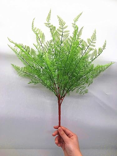 Miniatura 7 de LOVENIMEN Arbustos artificiales, plantas de plástico, hojas de helecho, hierba persa, simulación de arbustos falsos al aire libre, interior, hogar,