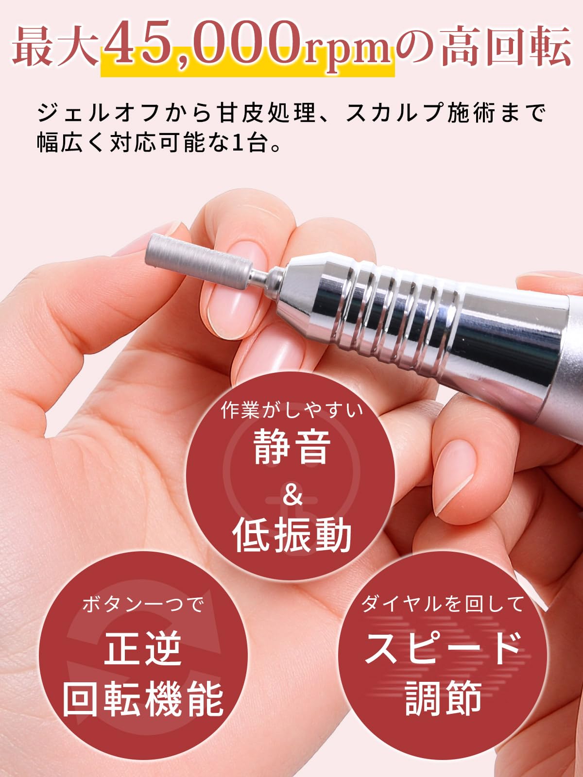 Amazon.co.jp: 【現役1級ネイリスト監修】 ネイルマシン プロ仕様 正