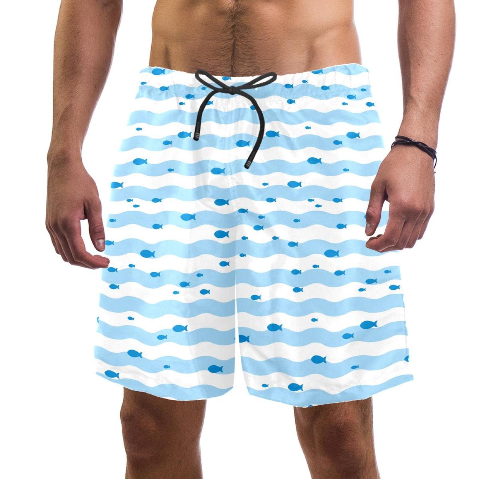 Short de plage à séchage rapide HadHfun imprimé poisson - 6