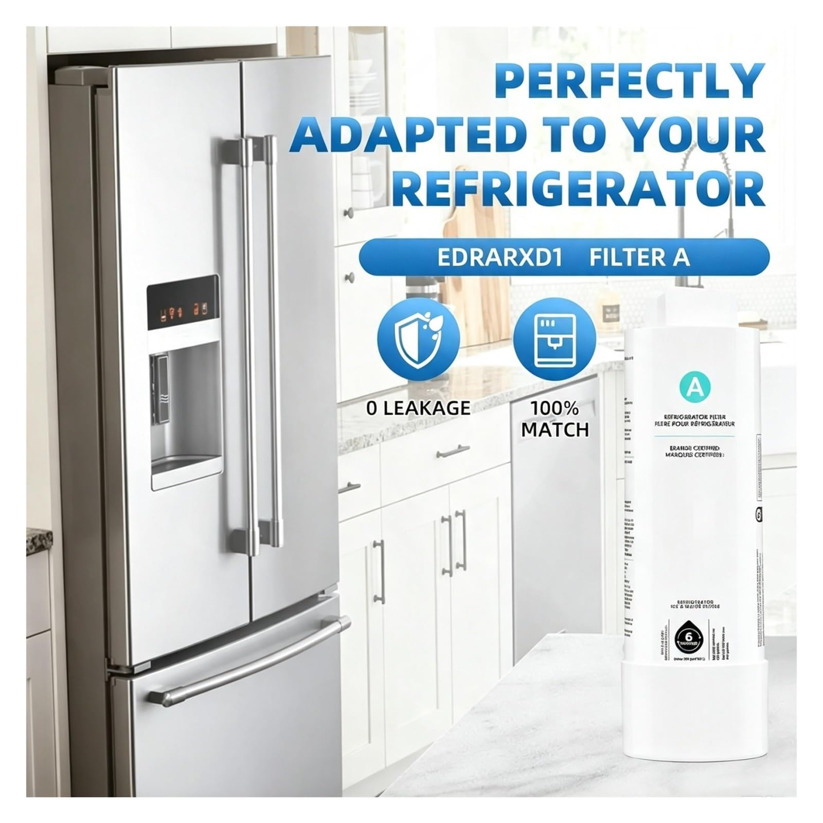 Compatibile Per Whirlpool EDRARXD1 EDRARXD1B Filtro Acqua Frigorifero