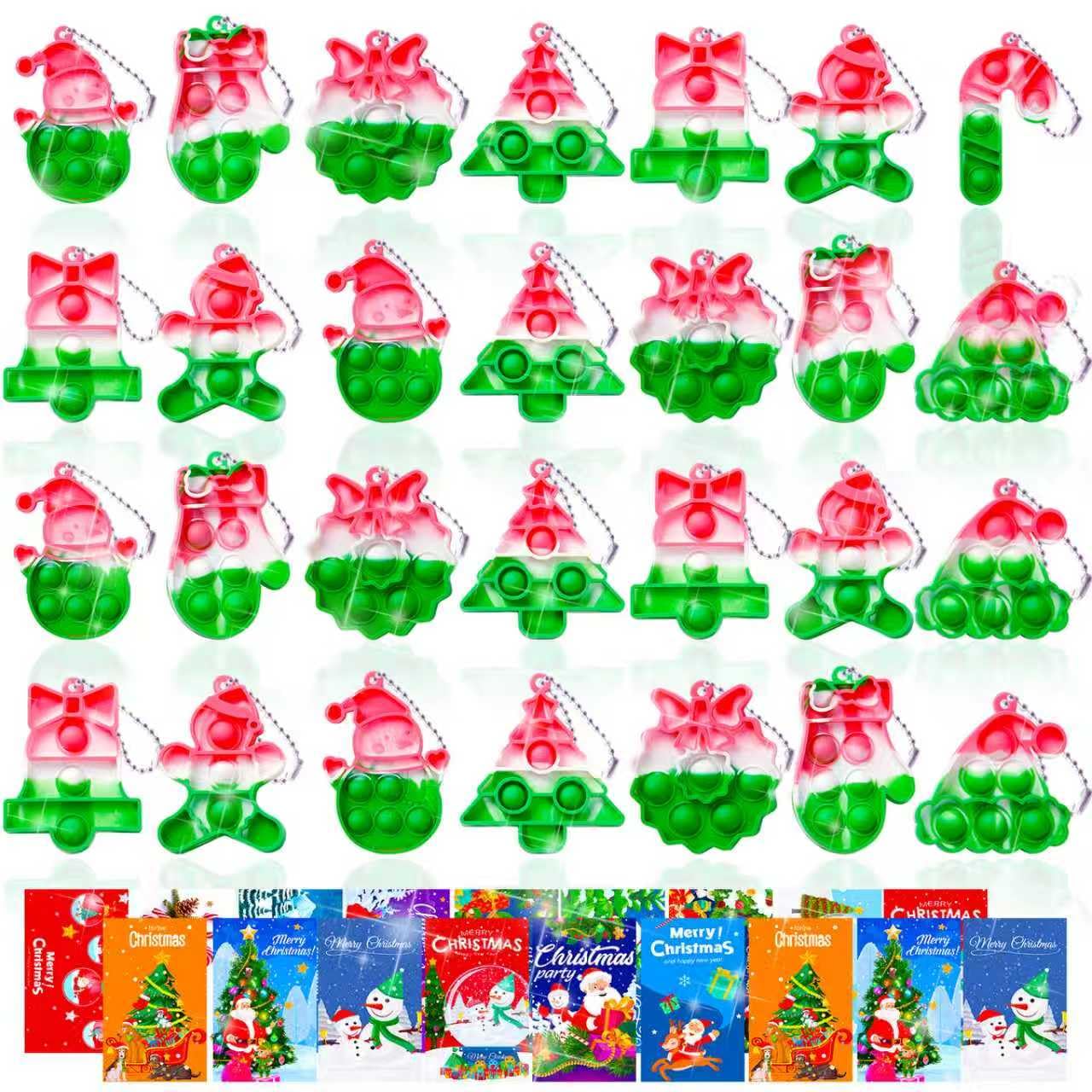 TOANWOD Large 32 PCS Christmas Party Favors for Kids: Christmas Stocking Stuffers Grinch Trinkets, Goodie Bag Stuffers Classroom Prizes Gifts, Fidget