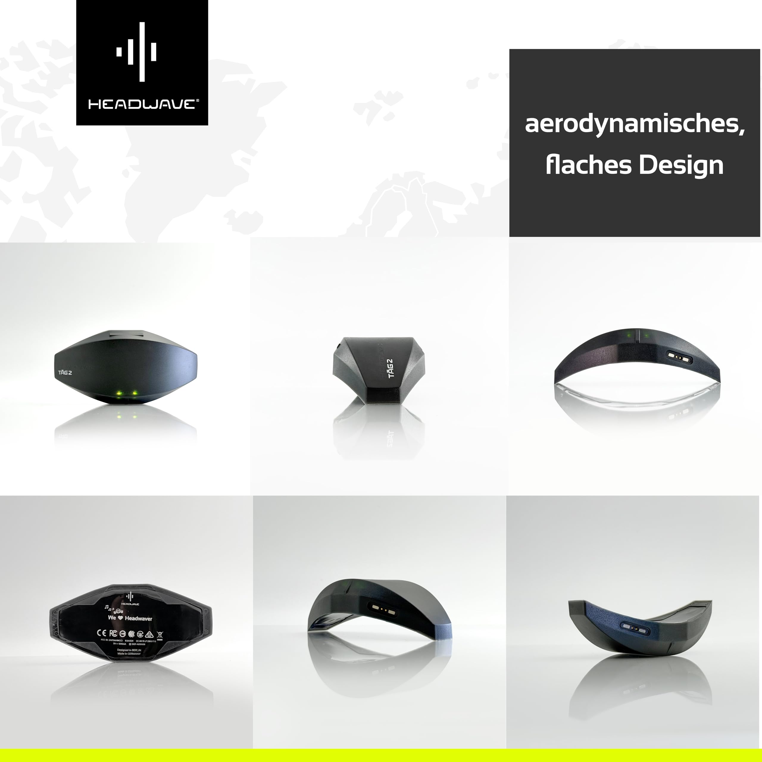 Headwave TĀG 2 - Bluetooth Lautsprecher für Motorrad-Helme, Musik und Navigations-Ansagen, Headset, Soundsystem, mega laut und mega Klang