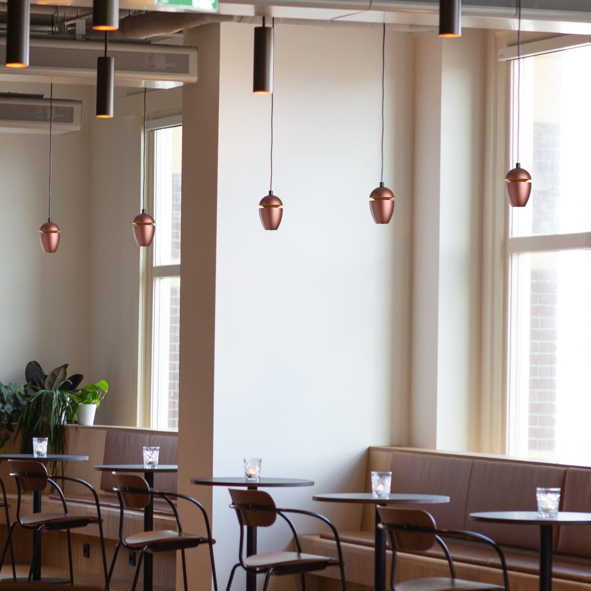 LED Pendelleuchte,Braun Höhenverstellbar Esszimmerlampe, Moderner Aluminum Hängelampe Esstisch Küche Wohnzimmer 7W 230V, für Wohnzimmer Schlafzimmer Arbeitszimmer Büro Esszimmer TB2613